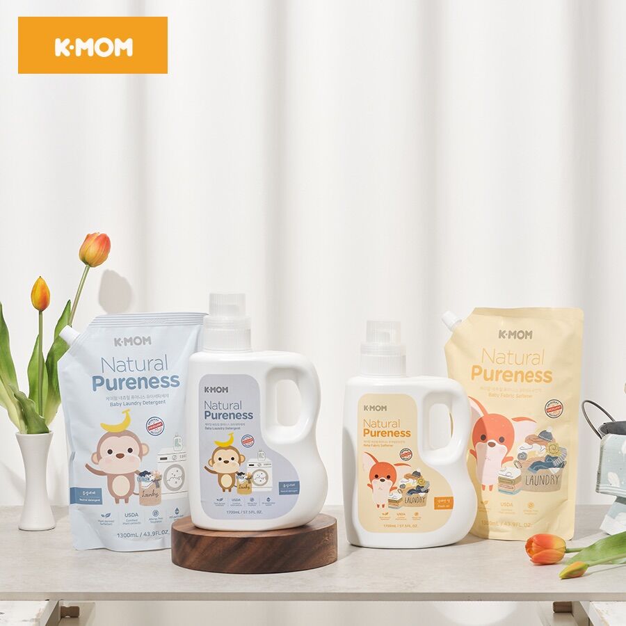 Nước giặt/ xả 1.3l thảo mộc cho bé Kmom