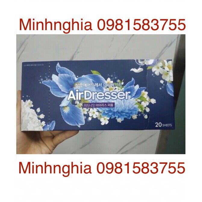Giấy thơm aroma sheet hương hoa diên vĩ dùng cho máy giặt khô LG, samsung airdreess