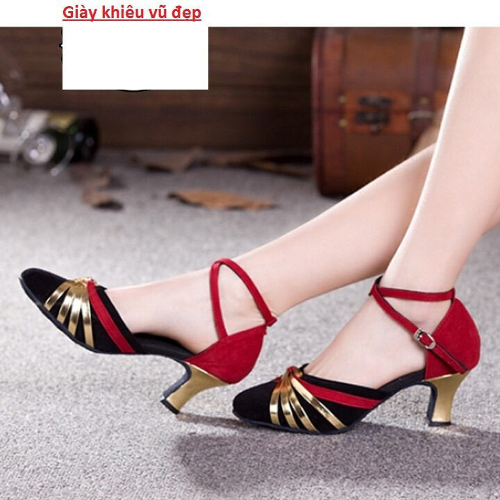Giày khiêu vũ latin bít mũi đế mềm êm chân