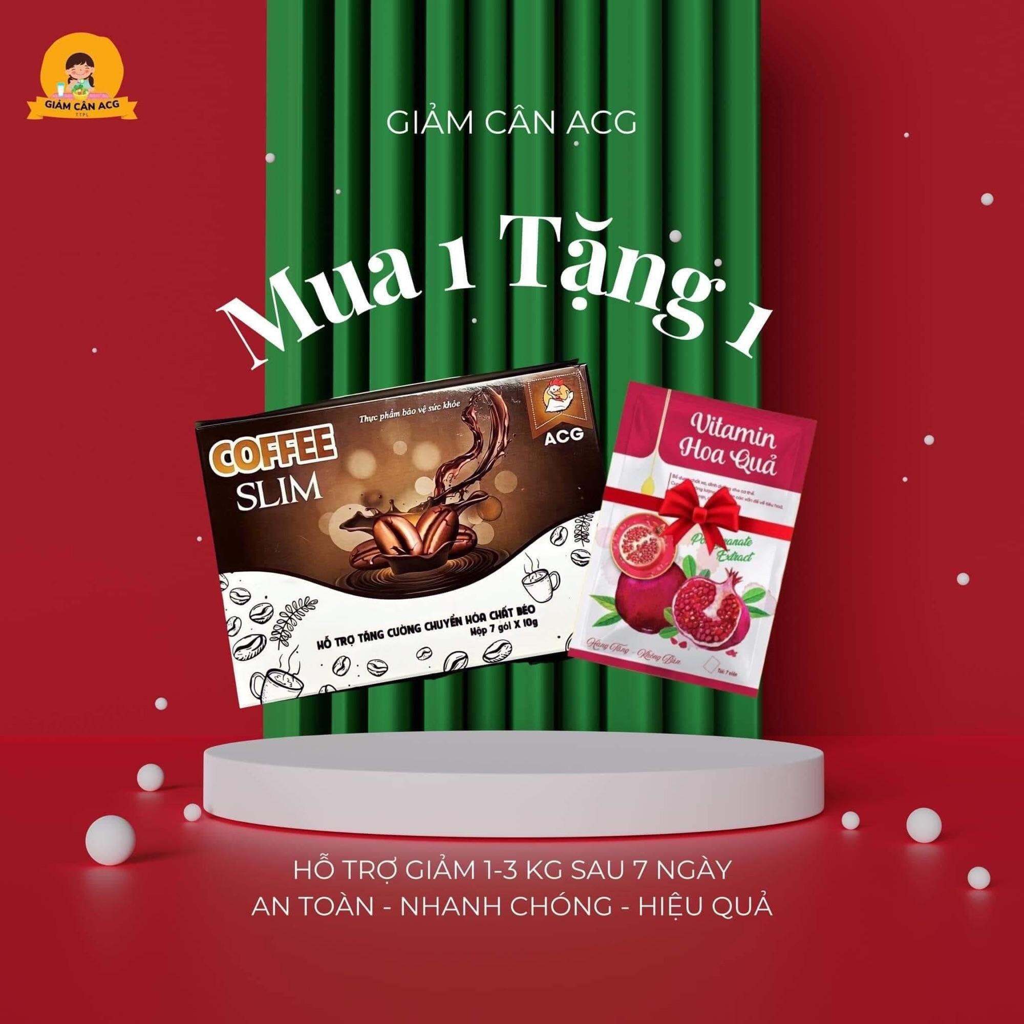 Giảm Cân ACG detox vị cafe tặng kèm vitamin hoa quả thải mỡ