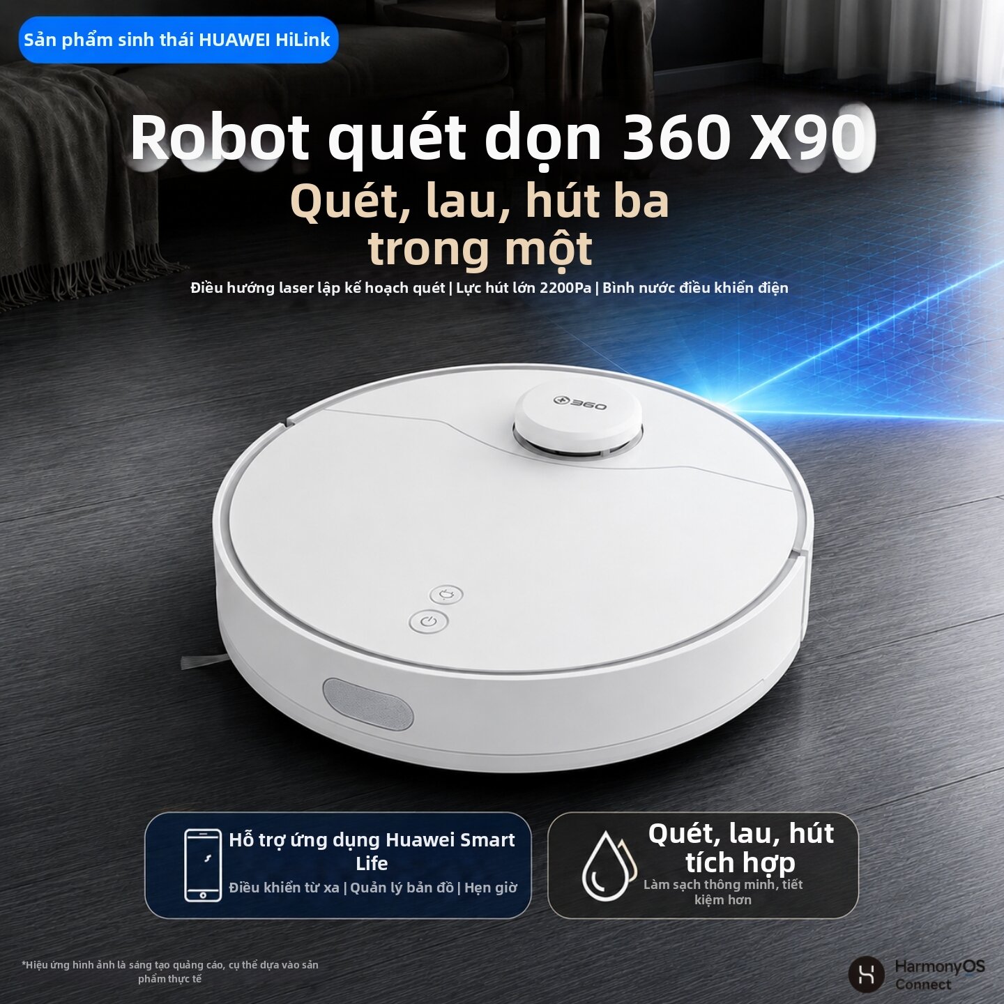 HUAWEI ZHIXUAN | 3-in-1 Sweep Mop Vacuum Robot Home Smart Device