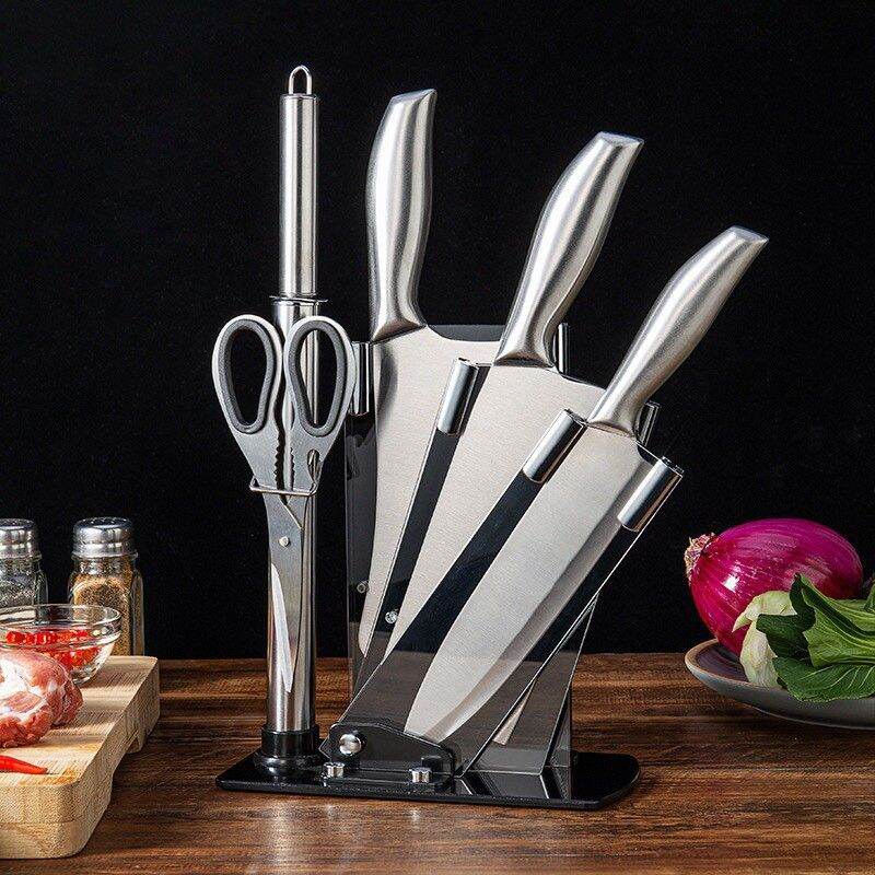 Bộ dao inox nguyên khối 6 món nhãn hiệu asakh nhật bản - hàng nội địa