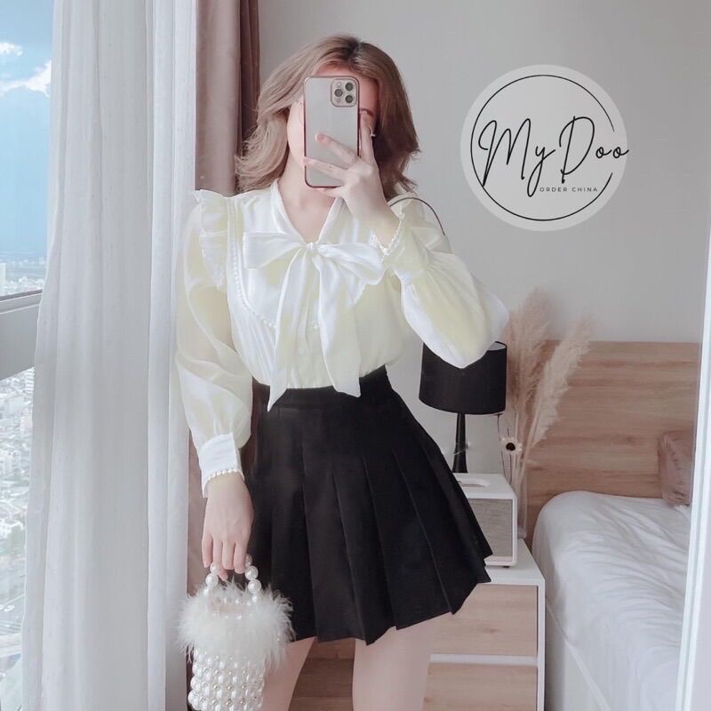 Áo sơ mi nữ tiểu thư tay bồng