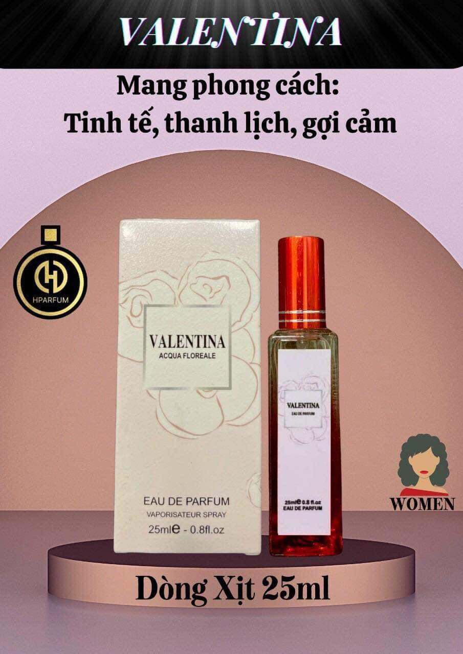 Nước hoa mini Pháp H.parfum VALENTINA Nữ dạng xịt 25ml
