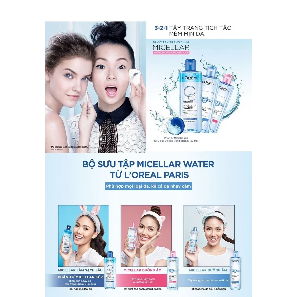 COMBO 5 chai nước tẩy trang LOREAL 90ml