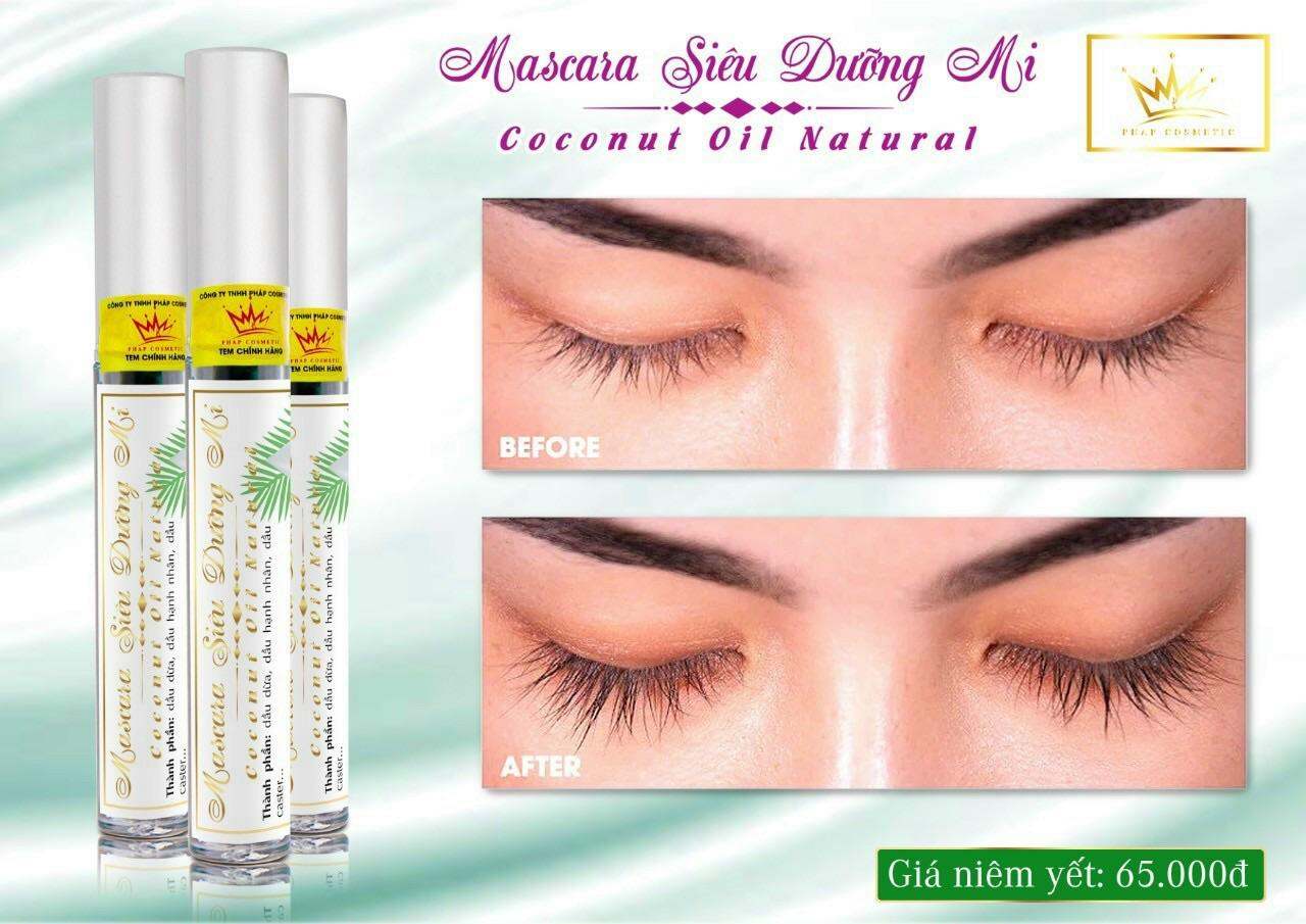 Mascara tinh chất dầu dừa Pháp siêu dưỡng dài mi
