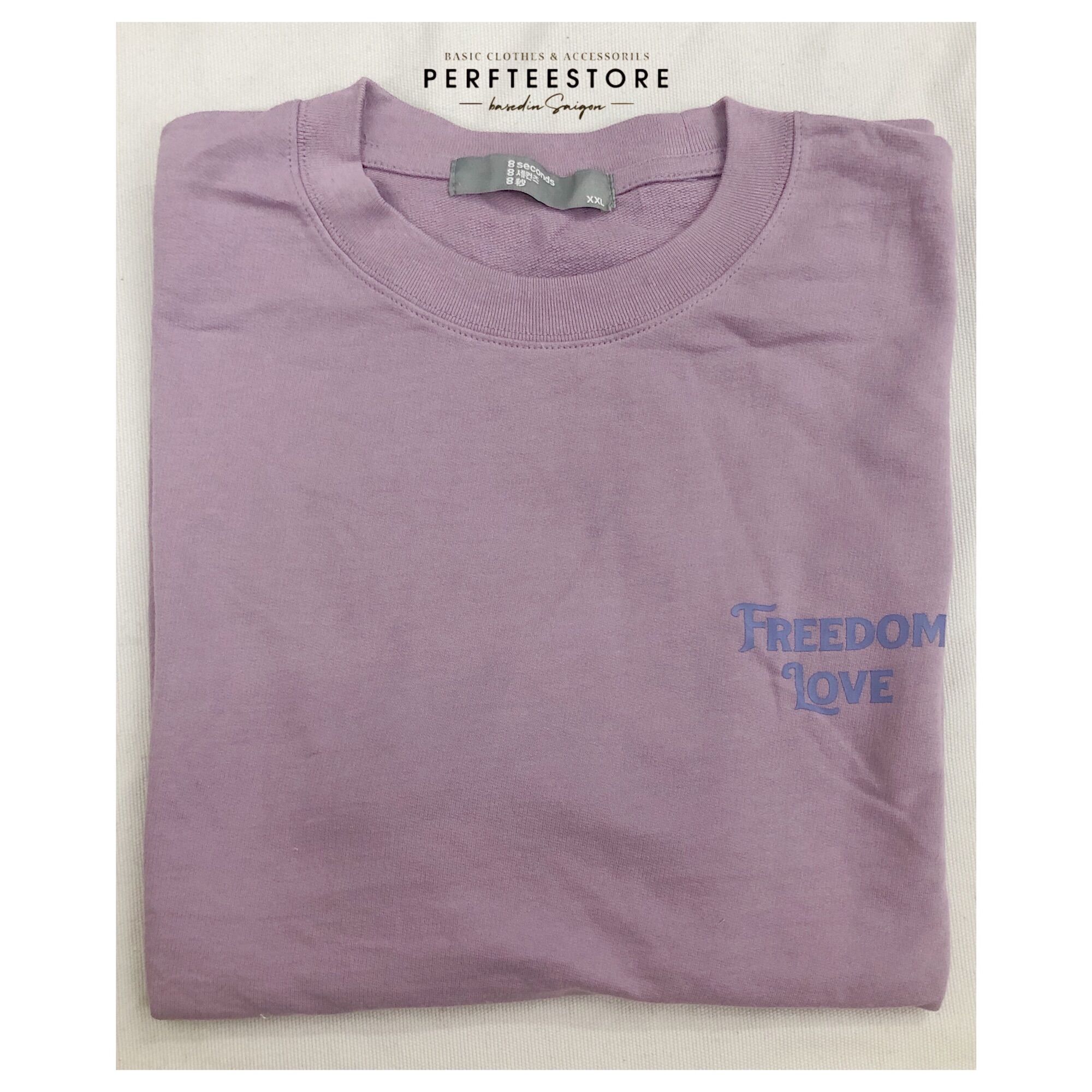 Áo thun 8seconds Freedom Love thun da cá form rộng Oversize • Perftee Store