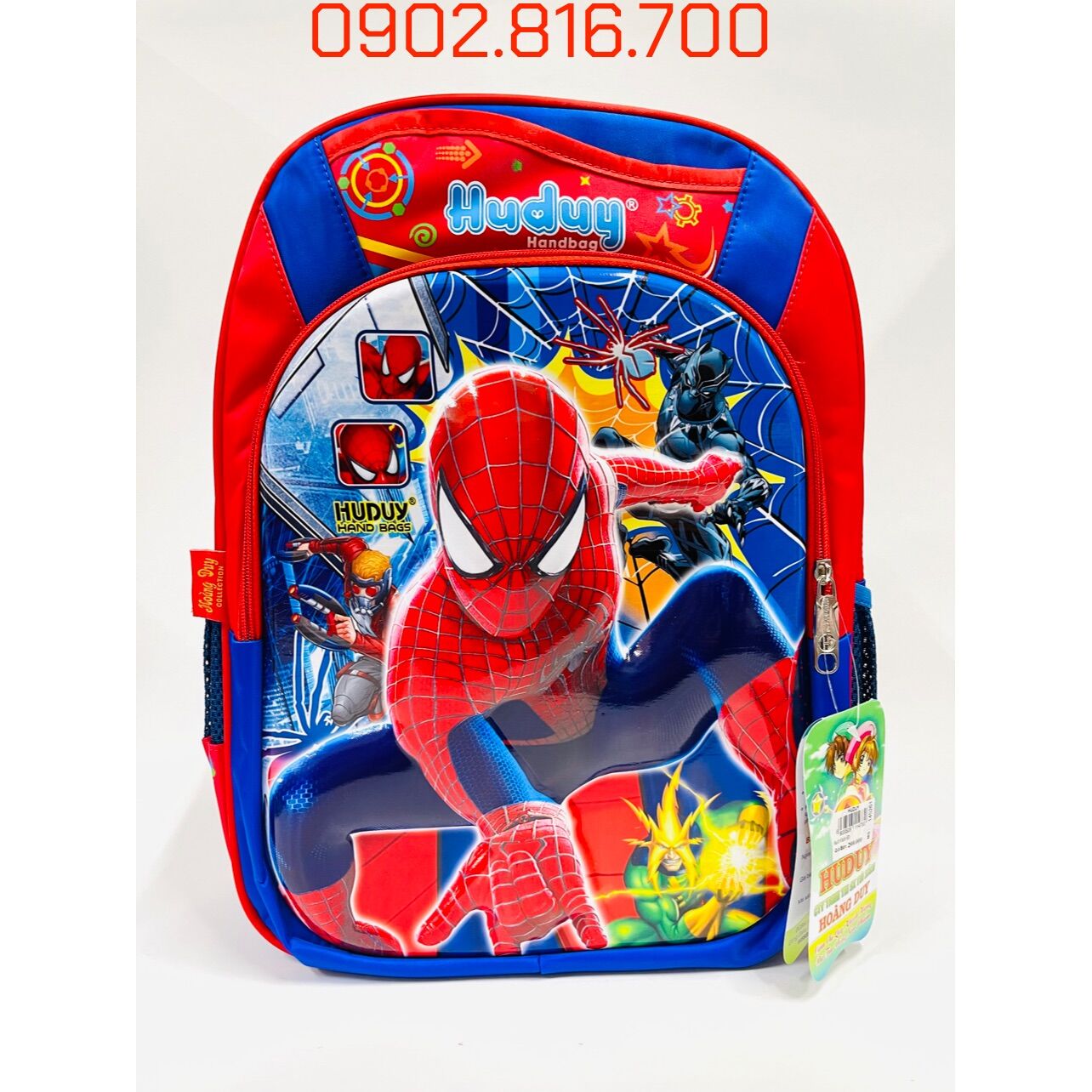 Ba lô đi học cho bé trai cấp 1 tiểu học lớp 1 2 3 4 5 hình Siêu nhân nhện Spiderman