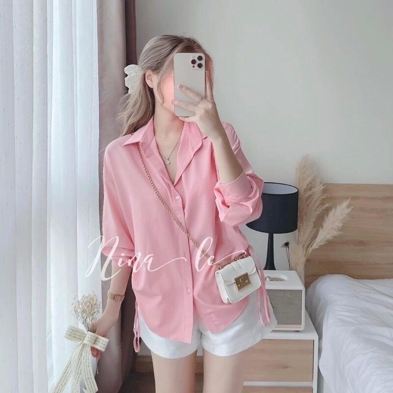 Áo sơ mi rút dây 2 bên xinh xẻo smrd111