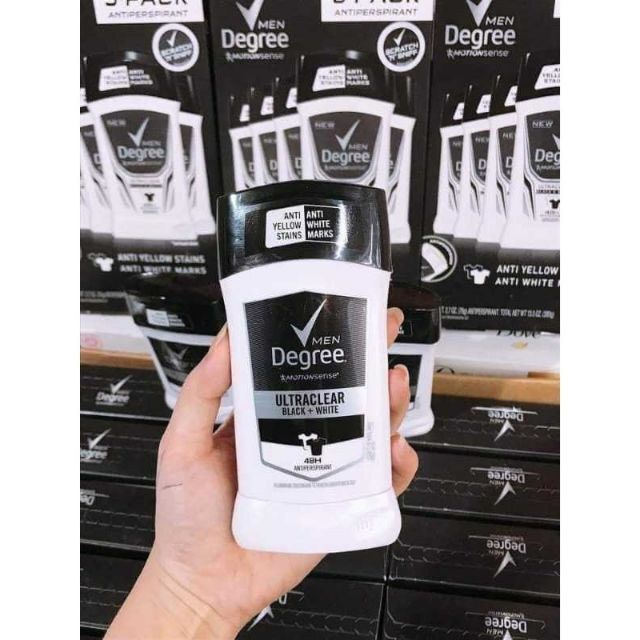 Lăn khử mùi Degree Men Motionsense Ultraclear Black + white 76g