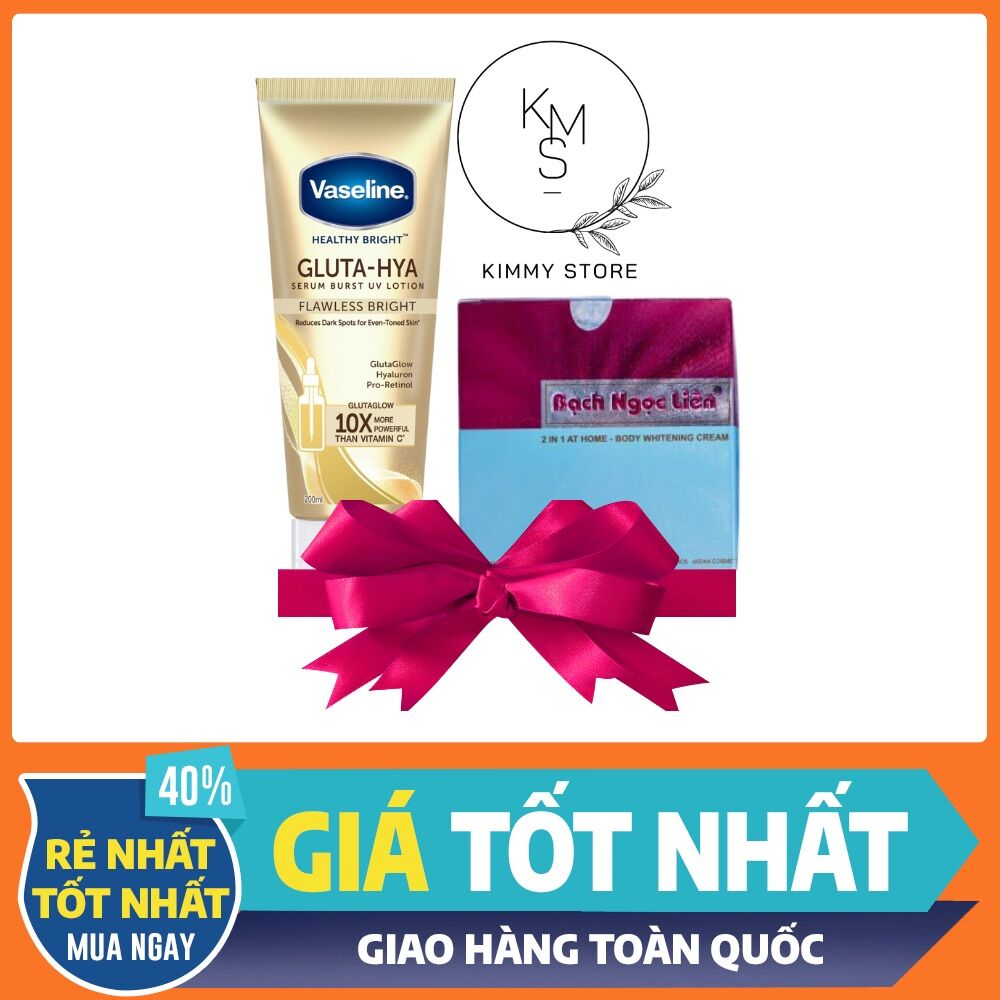 Combo siêu tẩy bạch ngọc liên + vaseline gluta hya