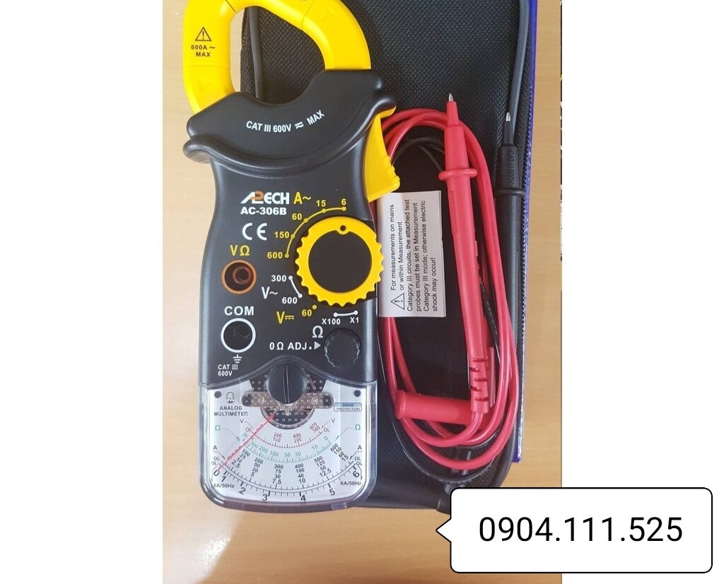 [HCM]Ampe kìm đo dòng AC APECH AC-306B (600A)