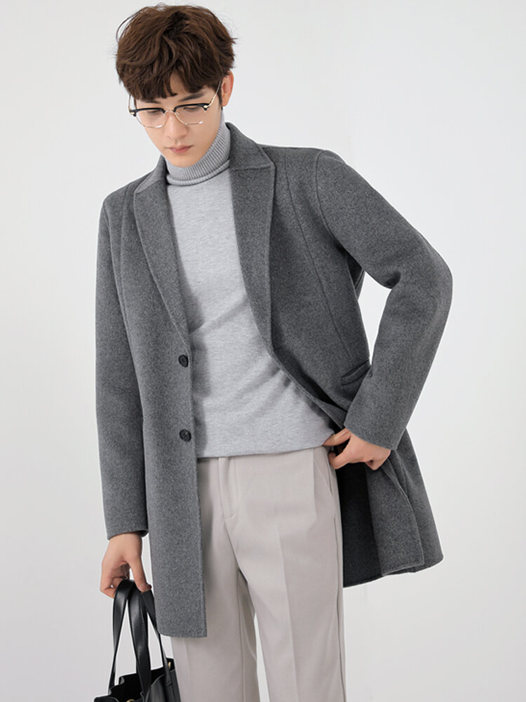 FOREST LIBRARY | Thick Pure Wool Long Coat with Double-Faced Cashmere Giá 3,696,000 Đồng*Miễn phí vận chuyển