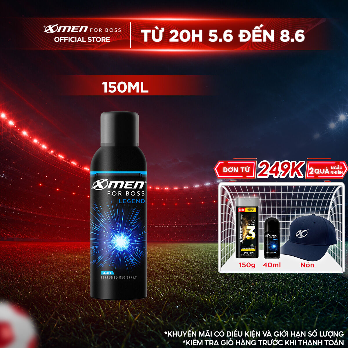 Xịt khử mùi Xmen For Boss Legend - 150ml