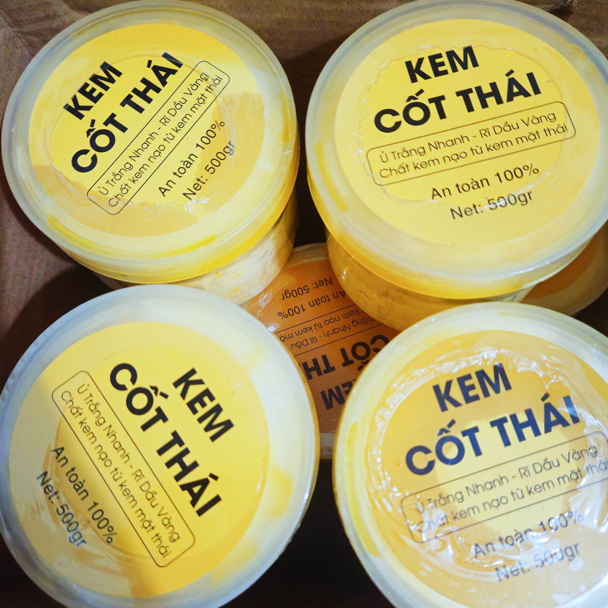 Kem Body Cốt Thái Rỉ Dầu Vàng 500g ( Siêu Trắng Cấp Tốc )