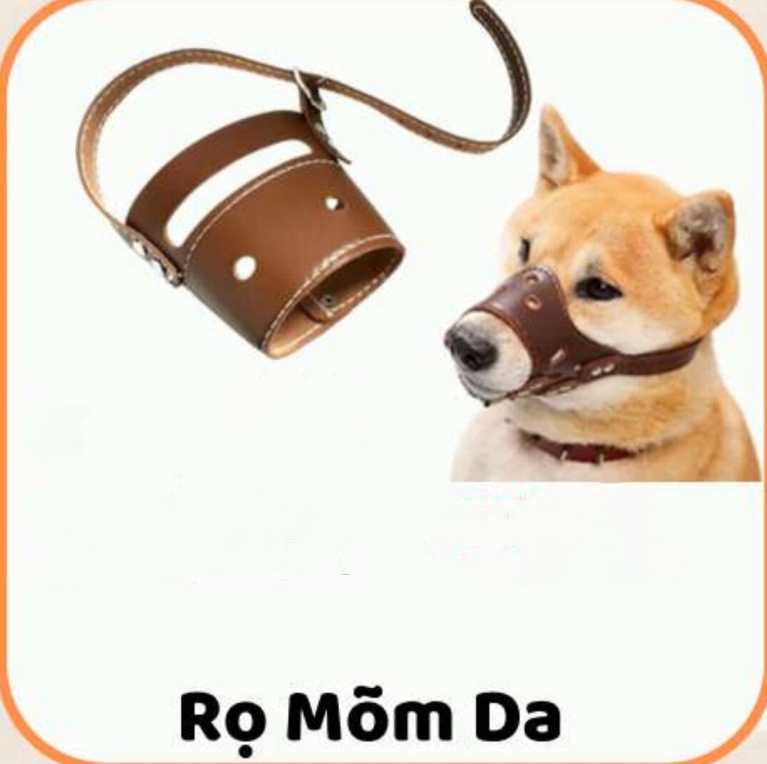 Rọ mõm chó chất liệu da 2 lớp cao cấp mềm, chắc chắn