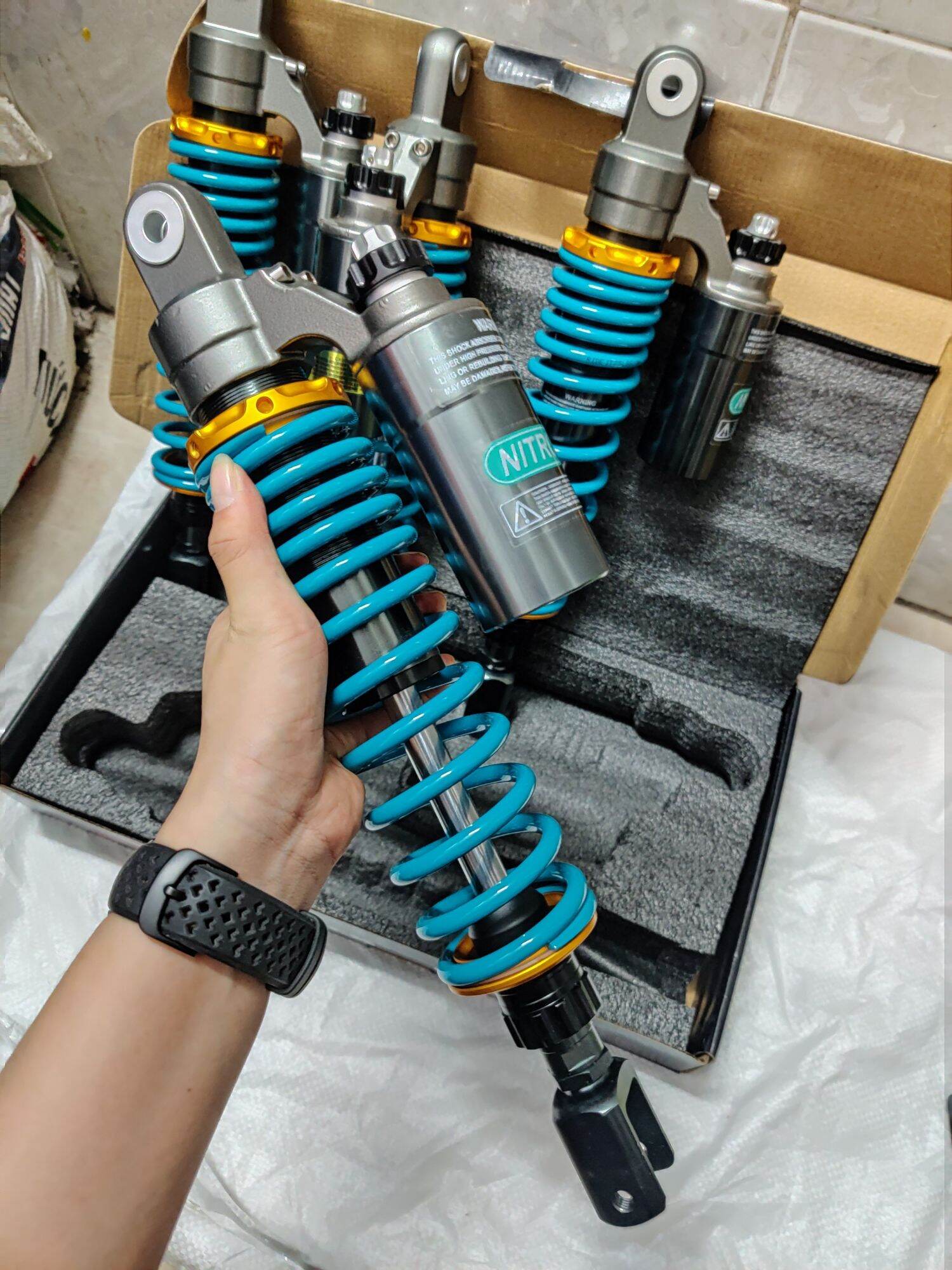 Phuộc Nitron Bình dầu gắn SHVN tăng chỉnh thật