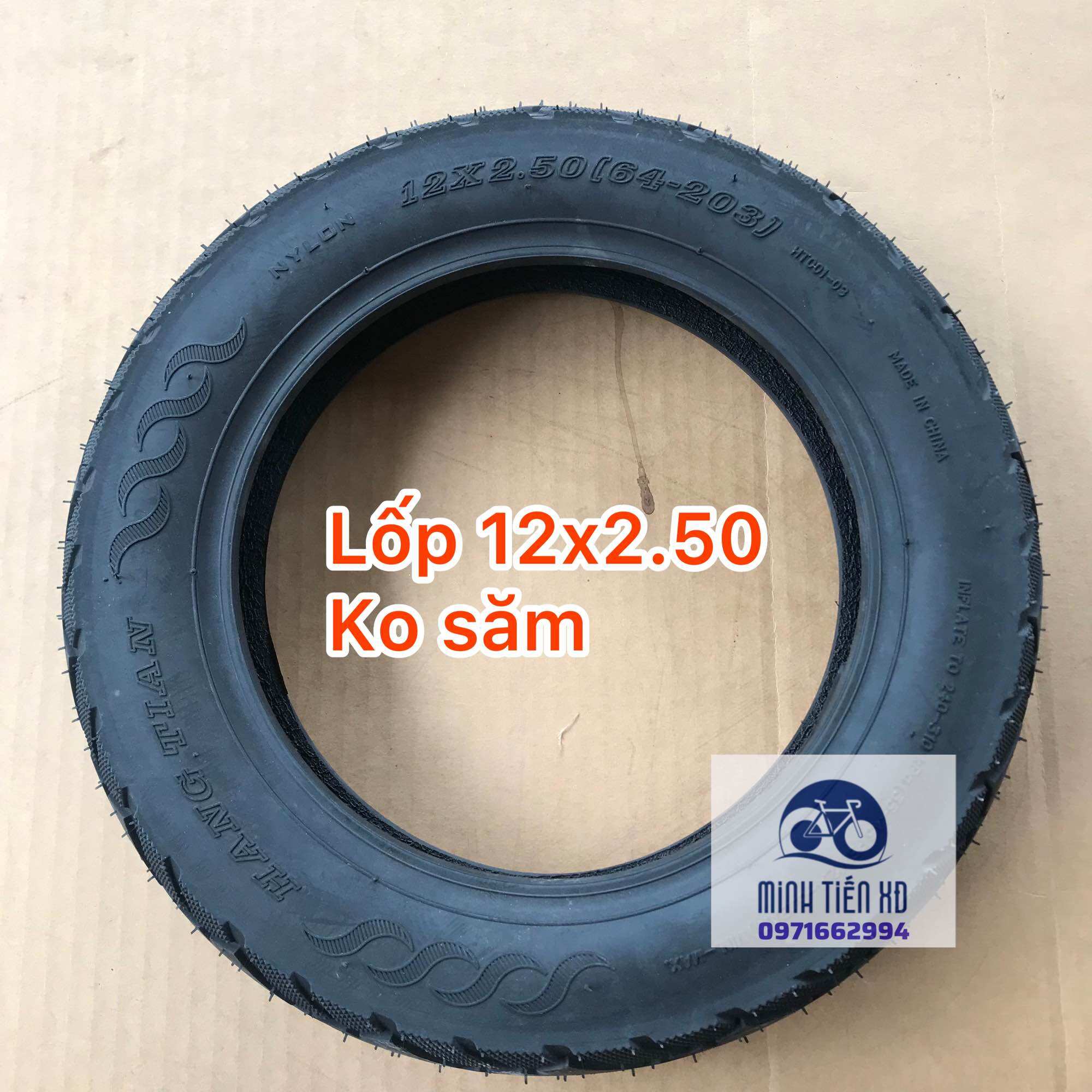 Lốp 12x2.50 không săm cho xe đạp điện