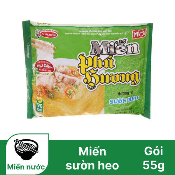 Combo 20gói miến phú hương hương vị sườn heo đậm đà thơm ngon đúng vị cho sợi miến dai ngon đọc đáo