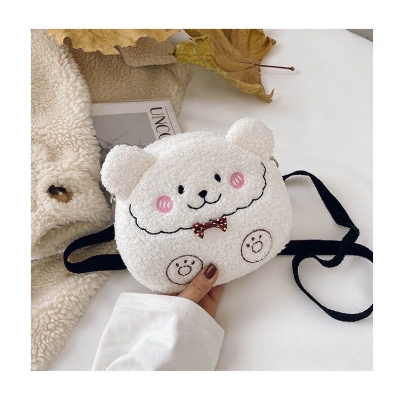(Sẵn) Túi đeo chéo hình gấu bông siêu cute