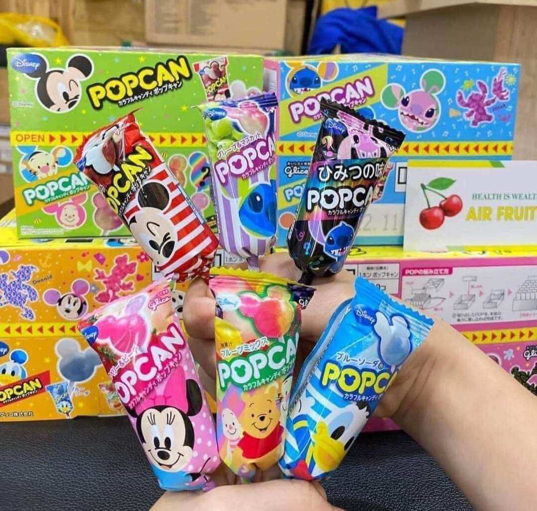 Kẹo mút Mickey Popcan Glico Nhật cho bé