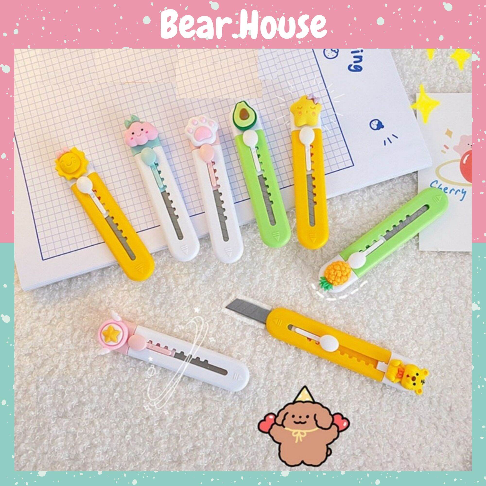 Dao rọc giấy mini gắn icon dễ thương bear.house