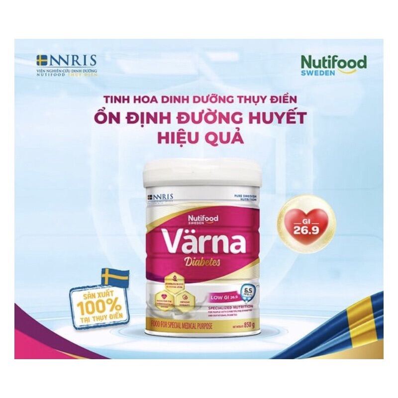 Sữa Tiểu Đường Varna Diabetes 850g - Nhập Khẩu Thuỵ Điển