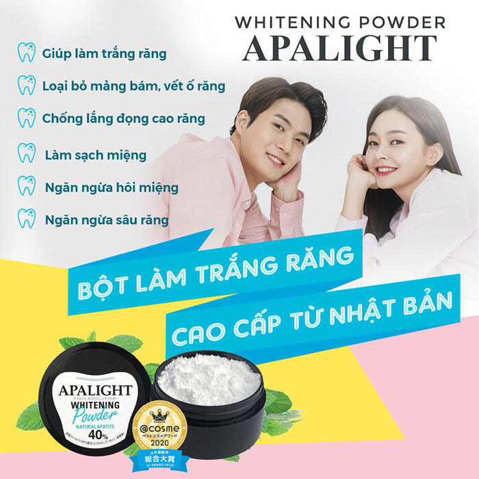 [CHÍNH HÃNG] Bột Trắng Răng APALIGHT Nhật Bản
