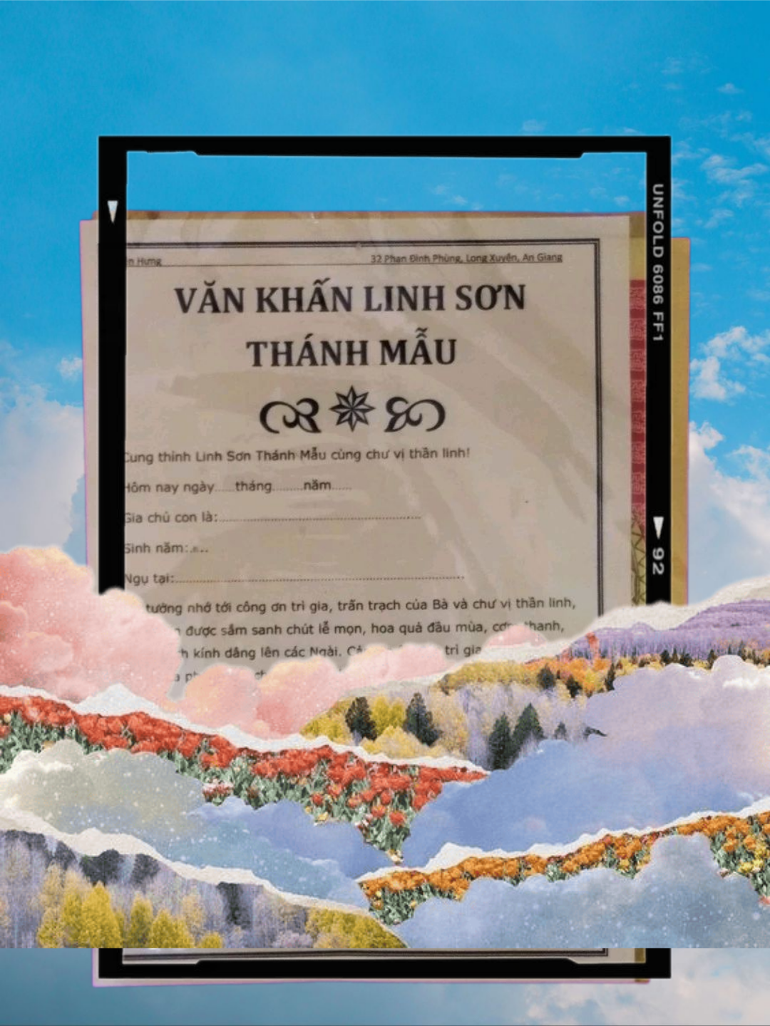 1 bộ giấy cúng Linh Sơn Thánh Mẫu