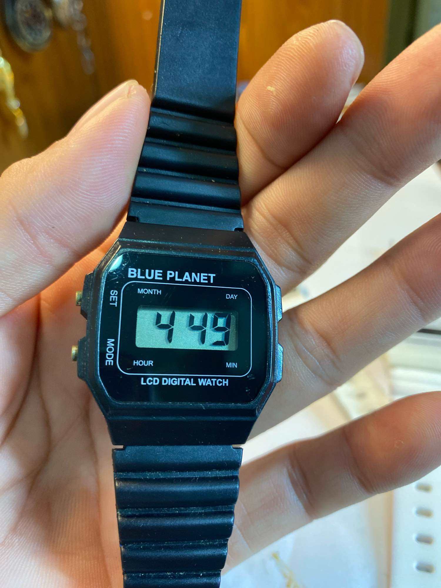 Blue planet lcd digital watch online