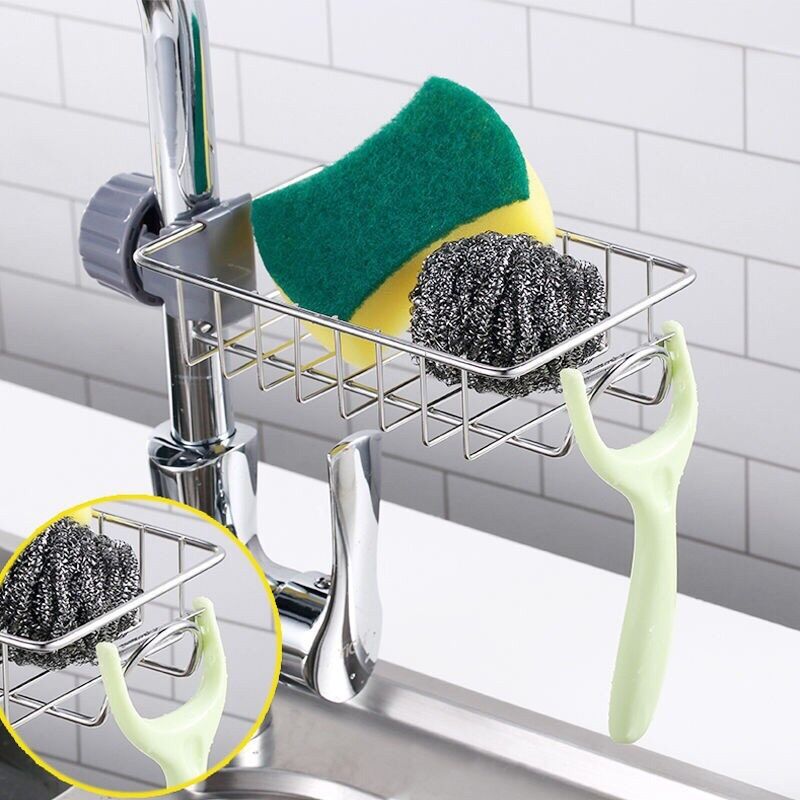 Giá/kệ inox cài vòi rửa bát
