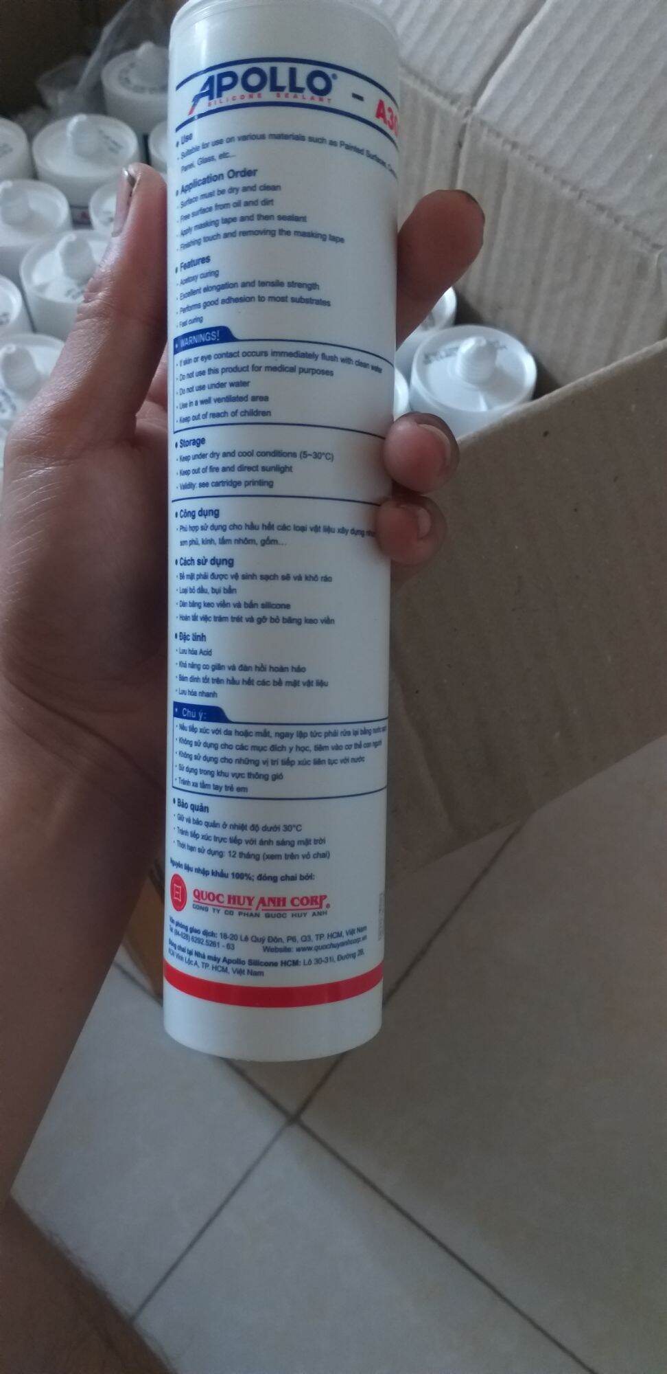[HCM] KEO SILICONE APOLLO A300 - MÀU TRẮNG TRONG (GIÁ 1 CHAI)
