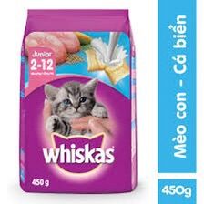 Hạt Whiskas mèo con túi 450g