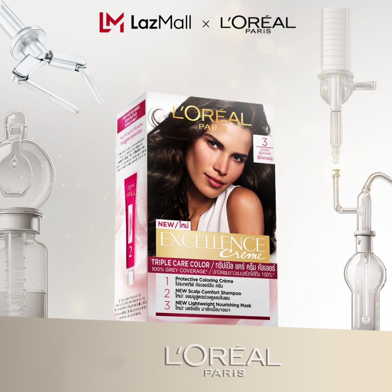 Màu nhuộm dưỡng tóc phủ bạc L'Oreal Paris Excellence Crème 172ml