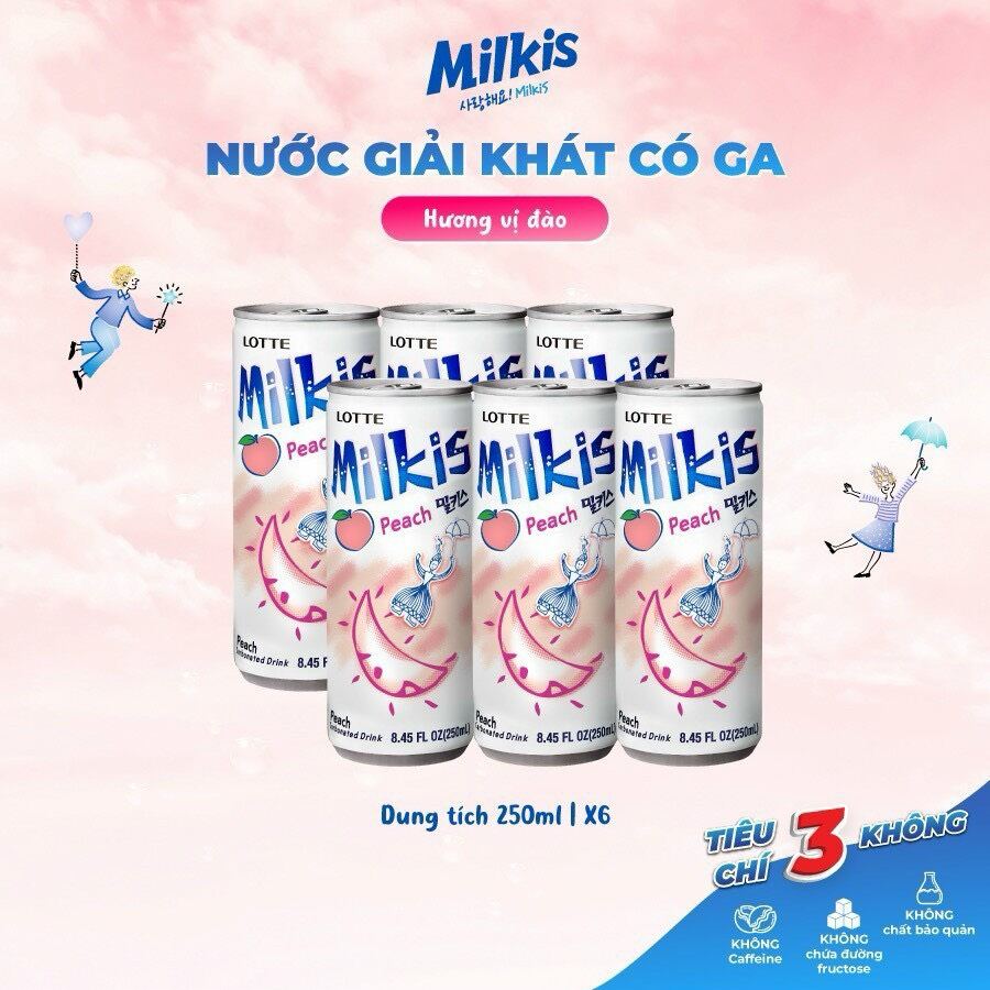 Nước soda Milkis Hàn Quốc lon 250ml