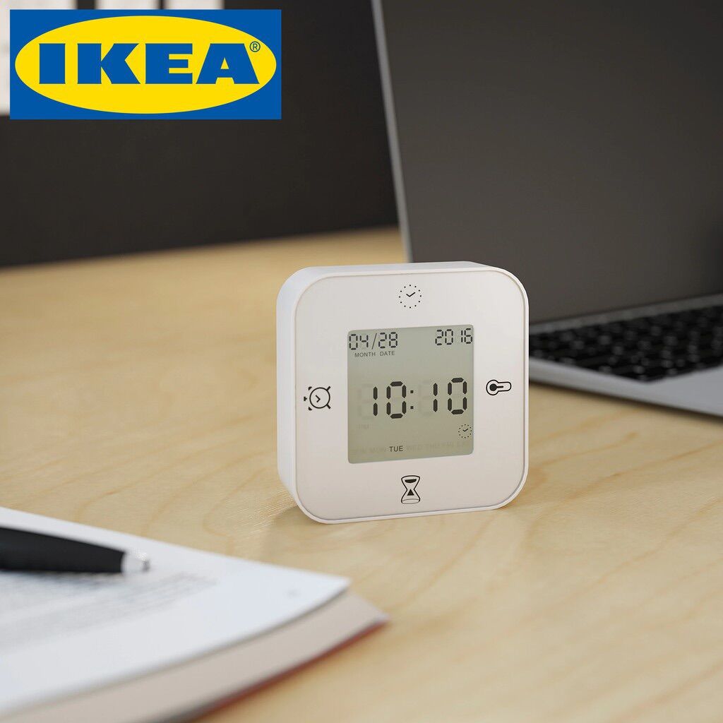 Set 2 đồng hồ Ikea Klockis (2 màu Trắng & Đen) - TW Mall