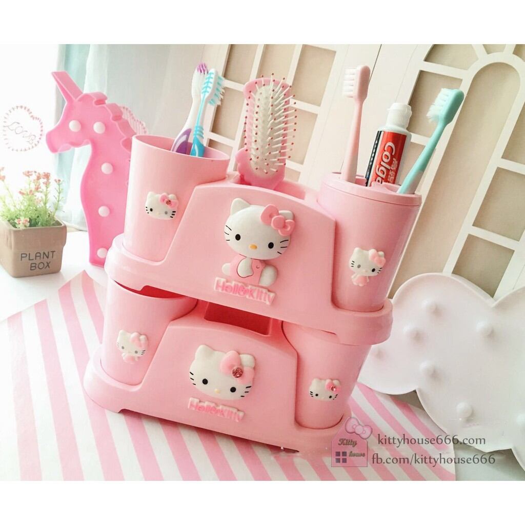 🌸cắm bàn chải hello kèm ly