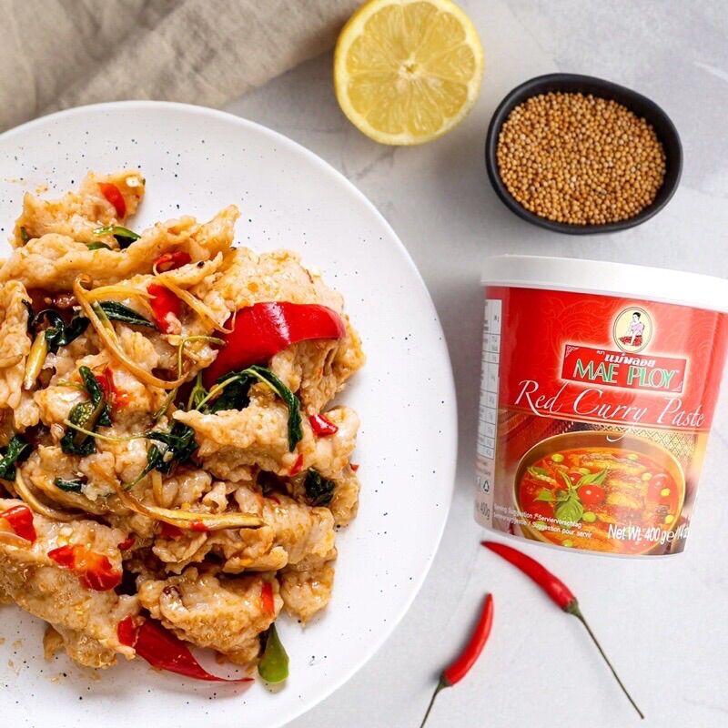 [HCM]MAE PLOY Gia Vị Cary Đỏ Hộp 400 gr Red Curry Paste