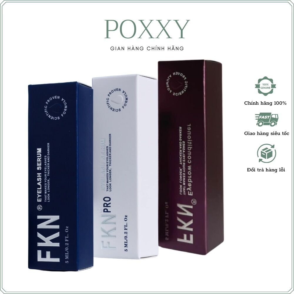 Combo 3 tinh chất dưỡng lông mi,lông mày siêu nhanh làm dài & dày FKN