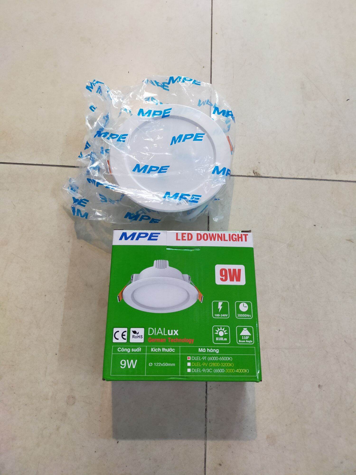 Đèn led Âm trần MPE 7w-d90, 9w-d105mm