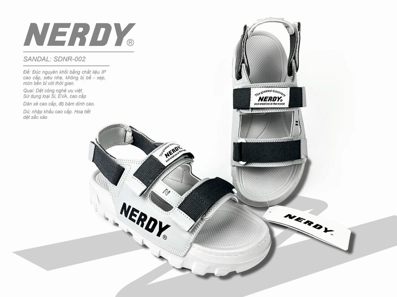 Giày sandal nerdy nam nữ hotrend 2023 sandal nerdy