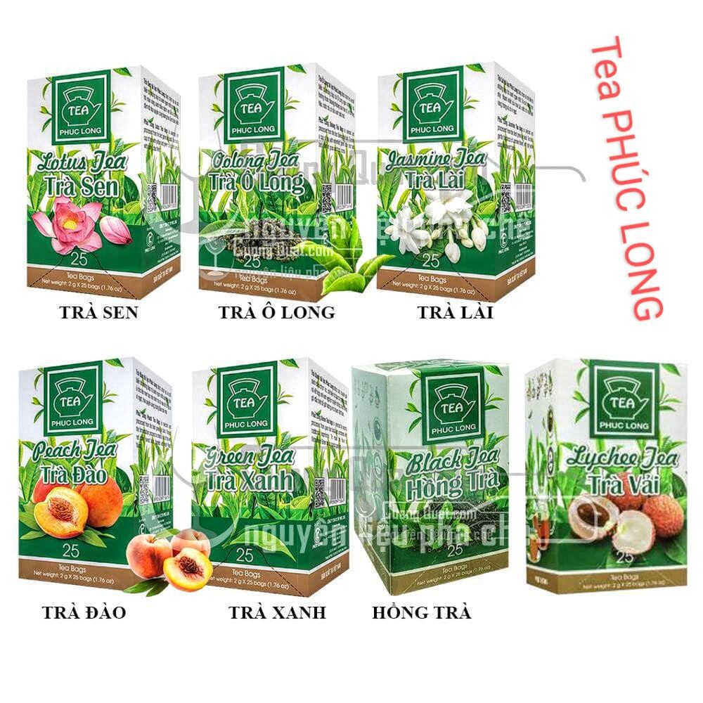 Hồng Trà Túi Lọc Phúc Long Cao Cấp Thơm Ngon  (25gói x 2gram)