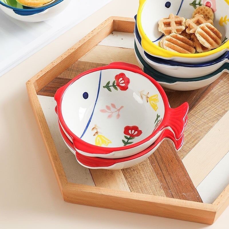 Bát Ăn Dặm Gốm Sứ Hình Cá Cao Cấp