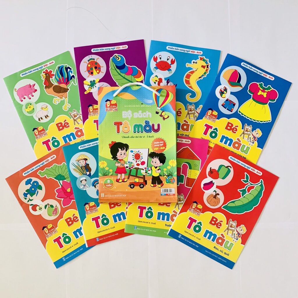 Combo túi 8 cuốn Bé Tô Màu 4-5tuổi