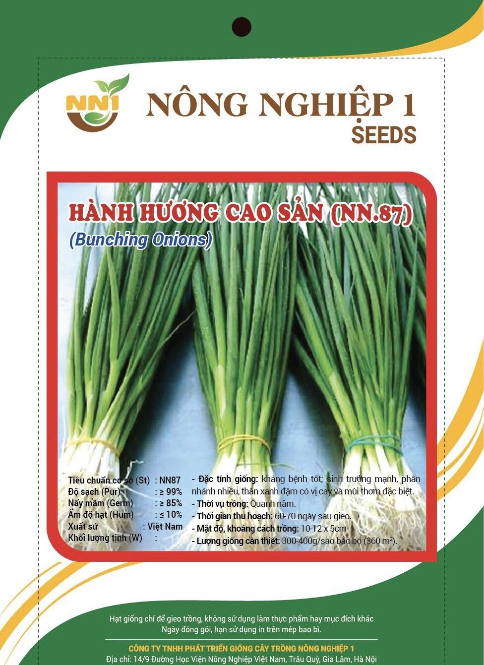 Hạt giống hành hương (hành lá, Hành hoa), Gói 5 gr, Rau củ quả trồng sân thượng, tại vườn, ban công.