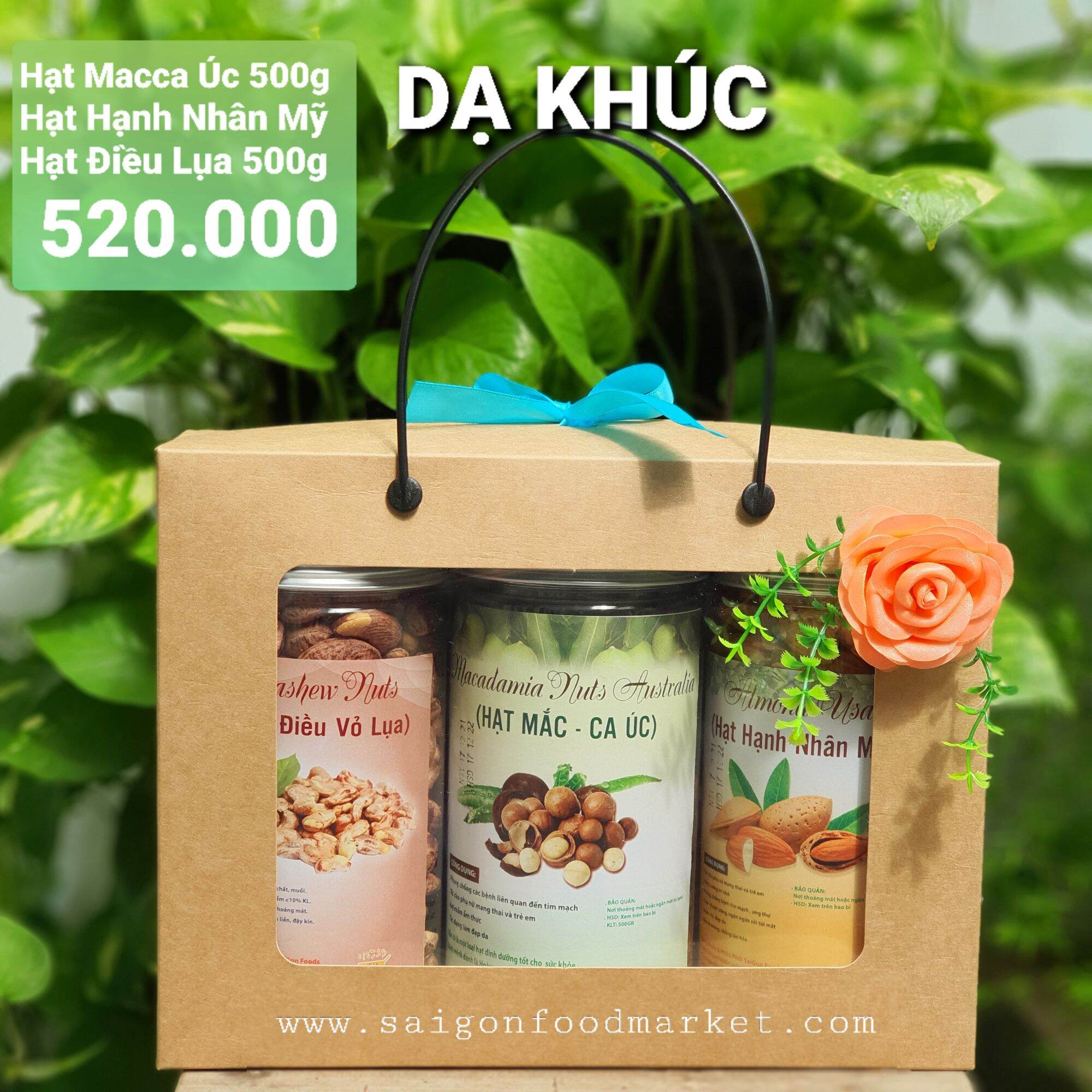 Hộp quà sức khỏe 3 loại hạt dinh dưỡng