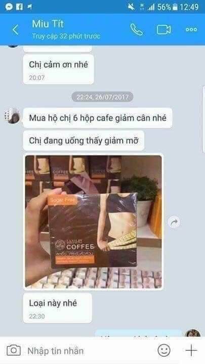 Cà phê giảm cân Lansley thái lan
