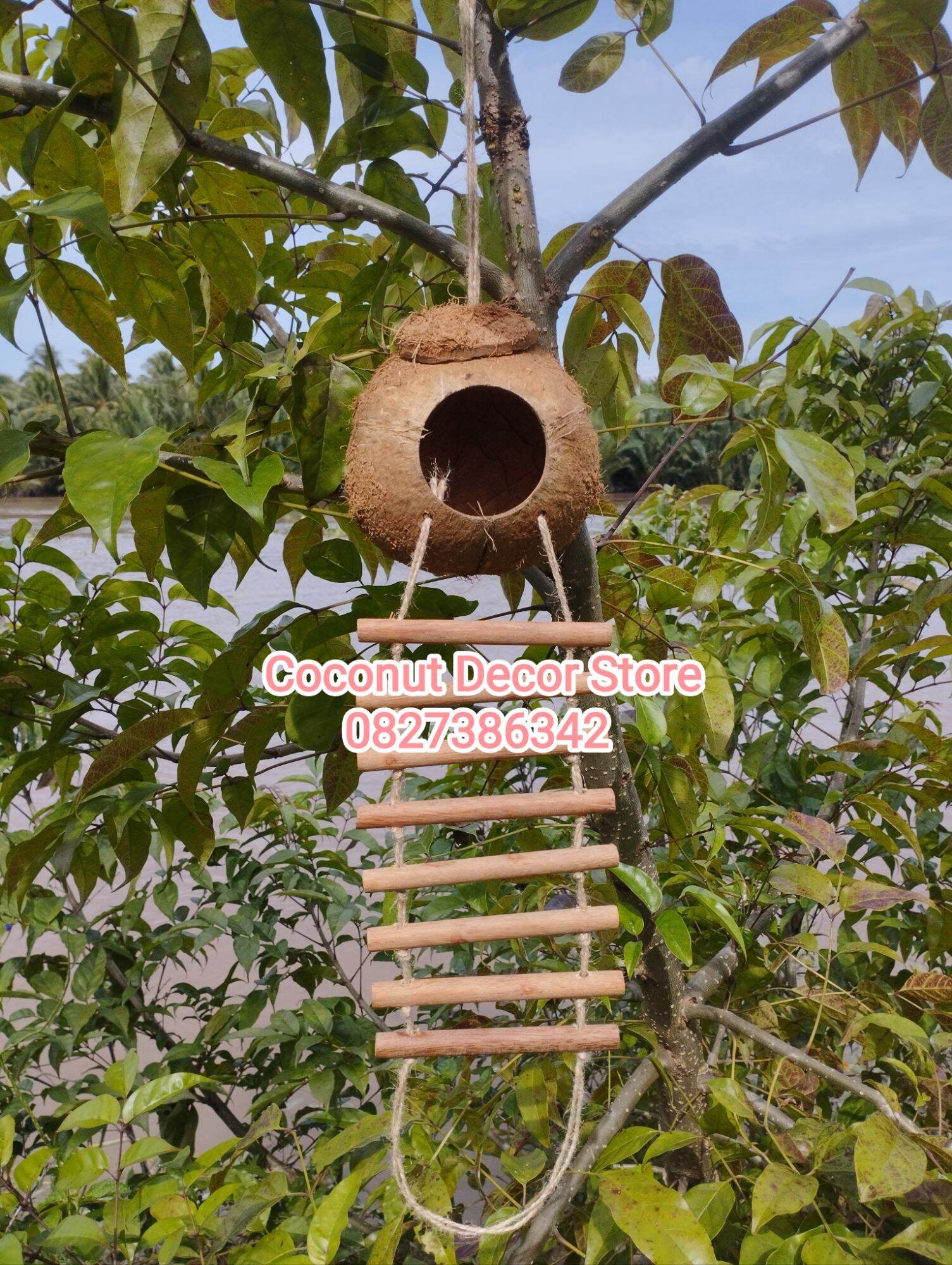 Tổ gáo dừa 8 thang treo dành cho thú cưng