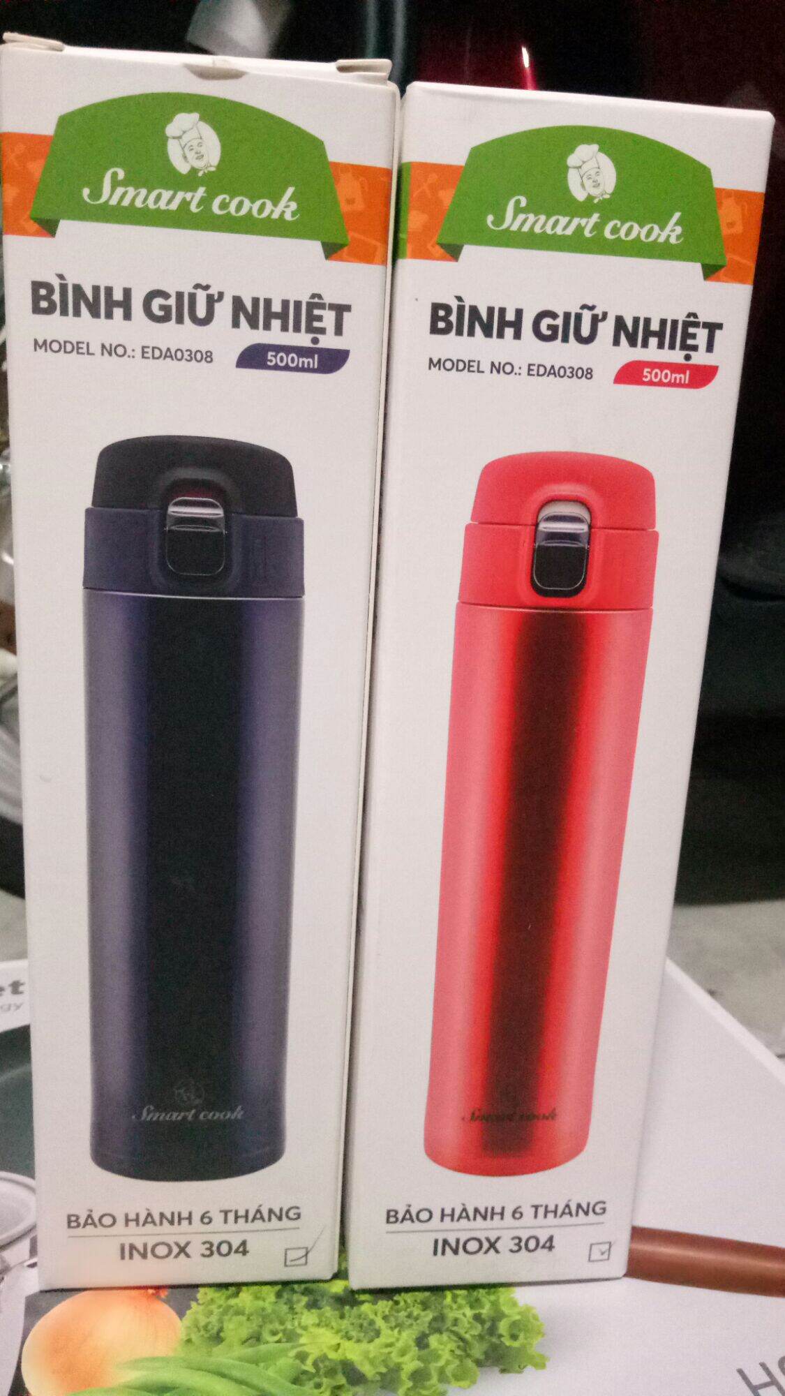 Bình giữ nhiệt SMARTCOOK 500ml. Bình giữ nhiệt hút chân không, inox 304 , hiệu quả giữ nhiệt đã được kiểm chứng