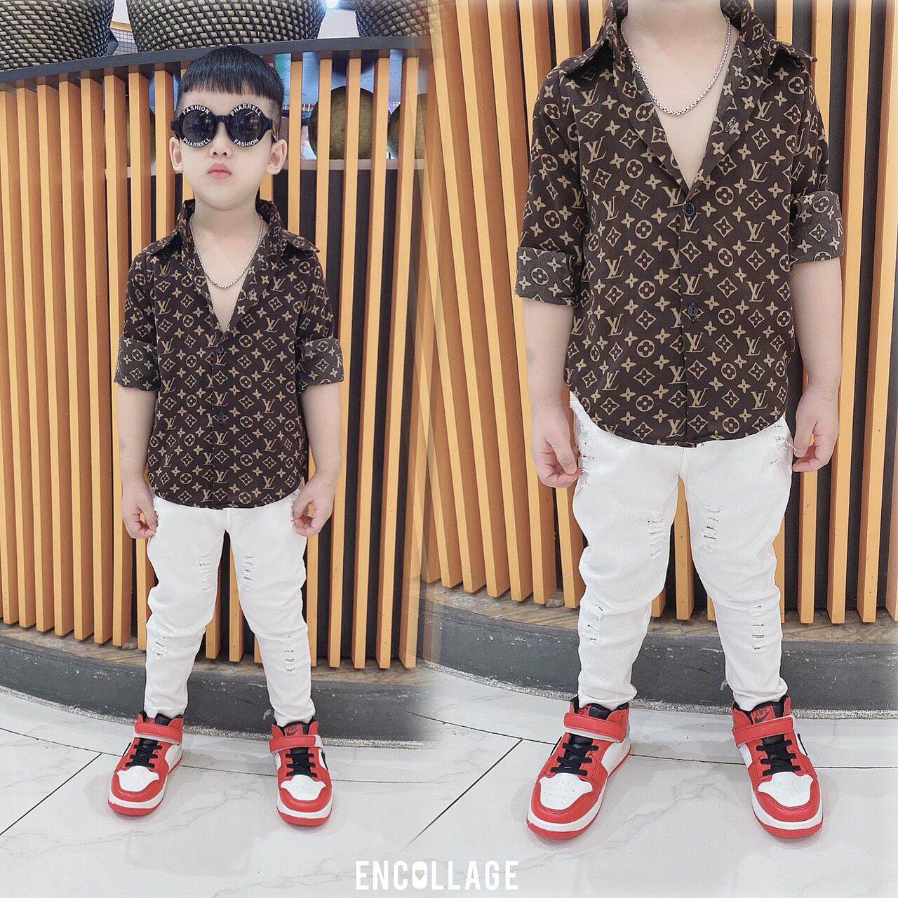 Áo sơ mi lụa mịn đẹp nhiều mẫu cho bé trai (8-18kg)